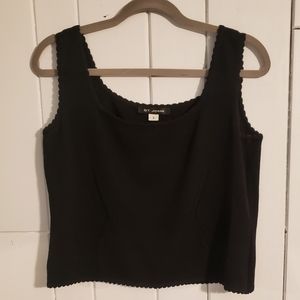St. John Cropped Knit Sleeveless Top